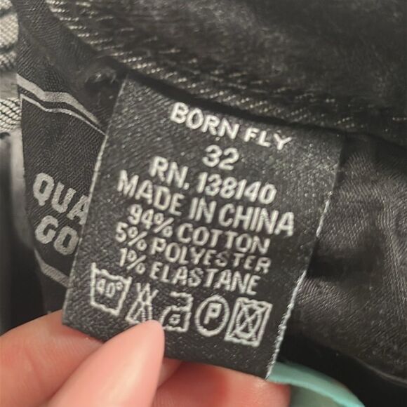 Born Fly Men's Black Jeans with Red and Yellow Accent Stitching! Size 32 - Picture 6 of 6